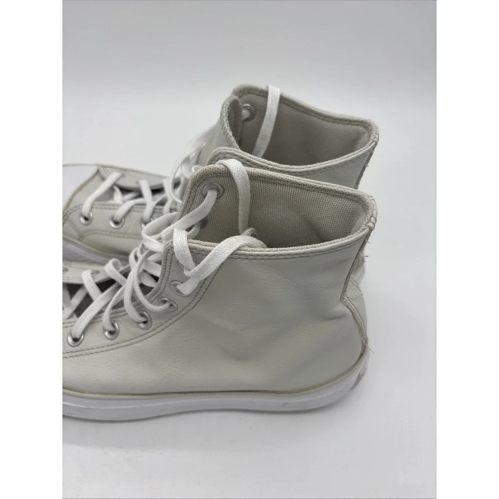 Cream Converse Chuck Taylor All Star  High Top Lift Platform Leather Women 9
